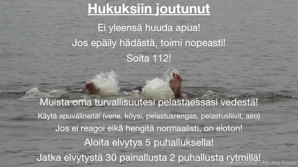 hukkuminen - ensiapu